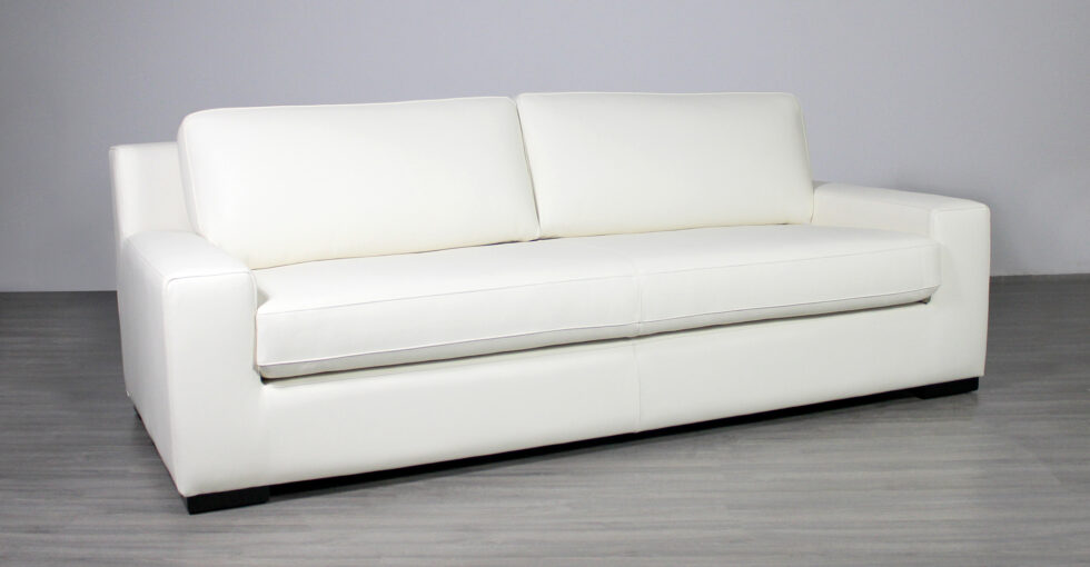 Axel Leather Sofa with Bench Seat