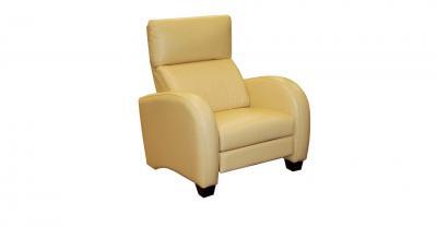 yellow leather recliner chair
