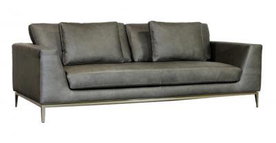 Grey Italia Leather Sofa