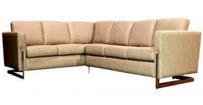 Fabric And Brass Sectional