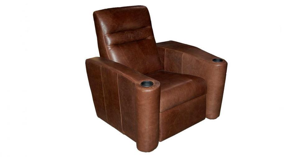 Brown Leather Single Theatre Seating