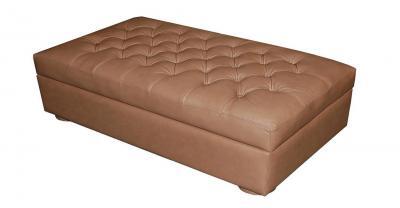 Henry Leather Tufted Ottoman
