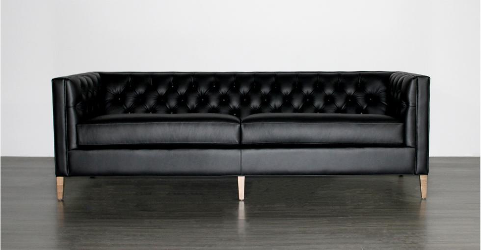 Everleigh Tufted Leather Sofa