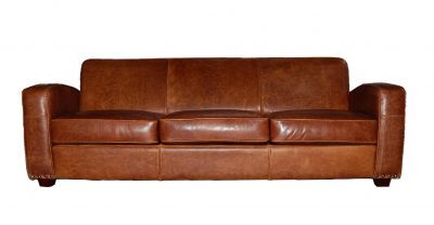 plain tight back leather sofa