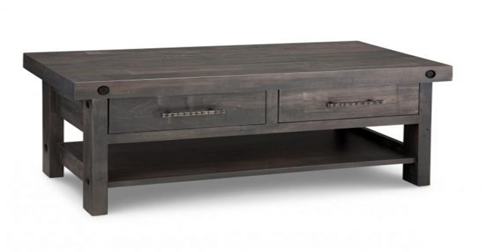 2 drawer wood coffee table