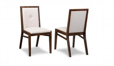 padded back and seat wood dining chair