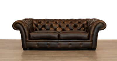 tufted sofa with flared arms
