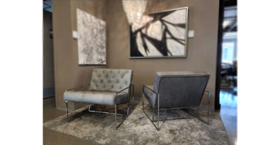 Maddison Chrome Leather Chairs